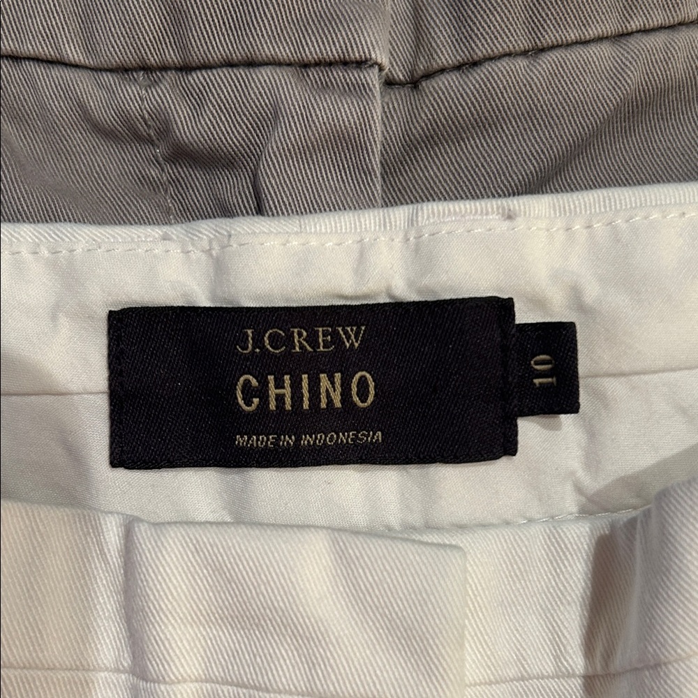 3 pairs! J. Crew Women's Chino Shorts - White, Gray, & Tan - Picture 2 of 10